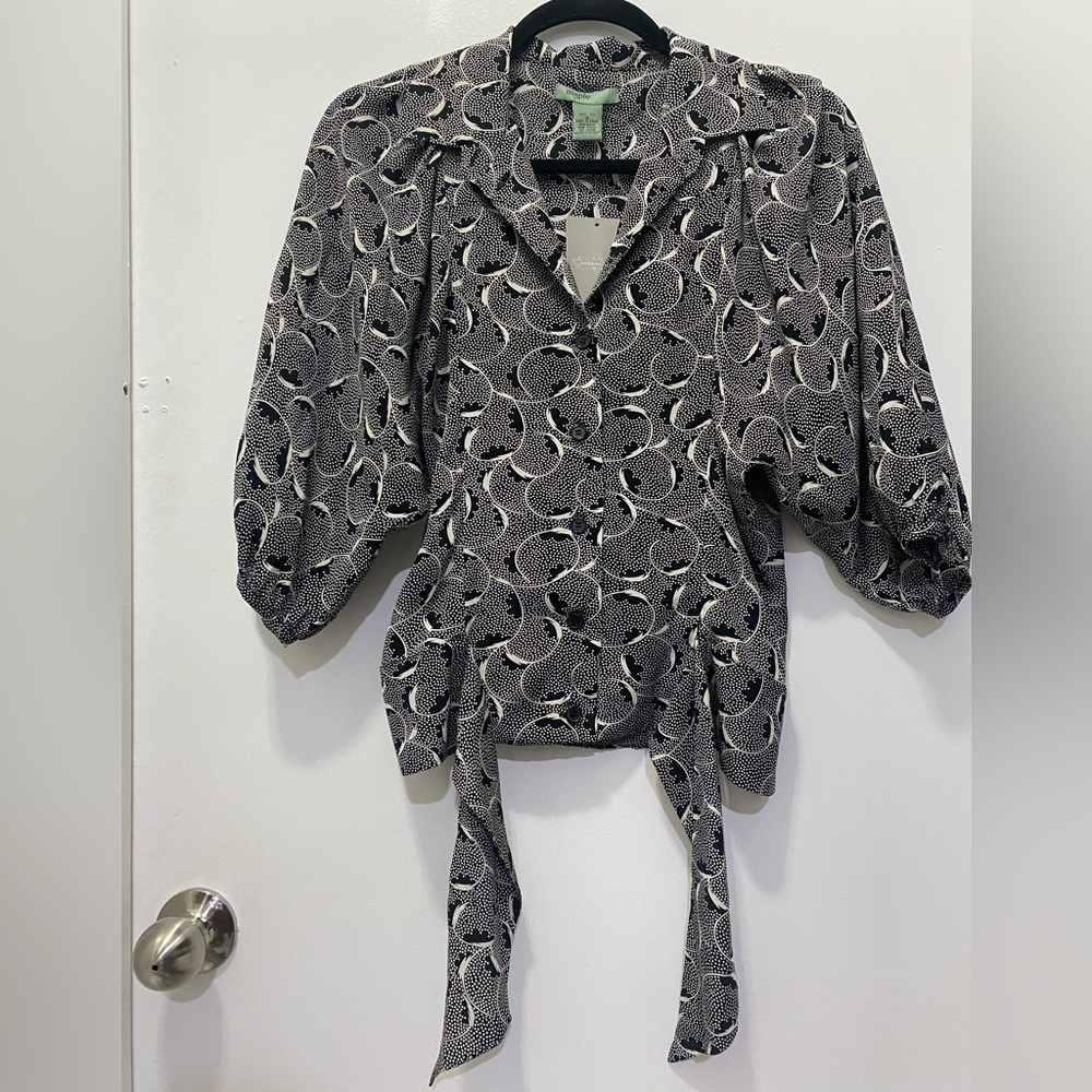 NEW! Anthropologie 100% Silk Aurinia Maple Feminine Blouse - Picture 6 of 8